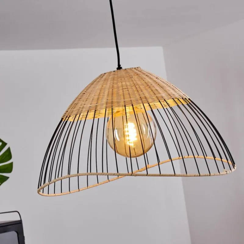 Style Boho-Chic-hofstein Suspension Shalo Noir, 1 lumière