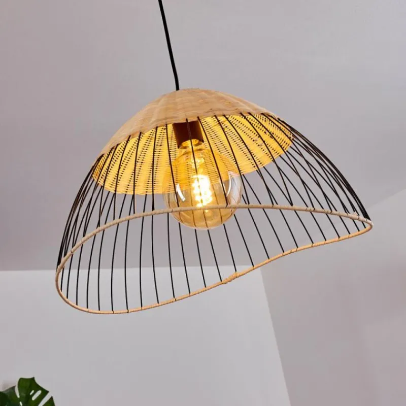 Style Boho-Chic-hofstein Suspension Shalo Noir, 1 lumière