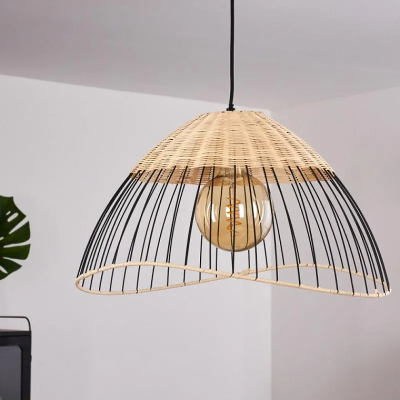 Style Boho-Chic-hofstein Suspension Shalo Noir, 1 lumière