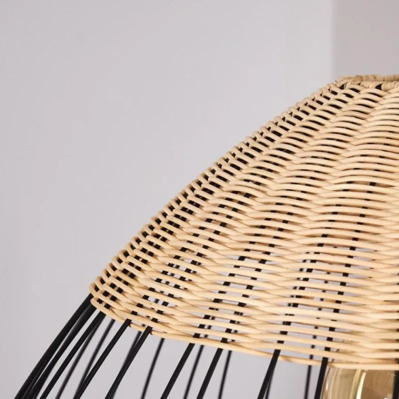 Style Boho-Chic-hofstein Suspension Shalo Noir, 1 lumière