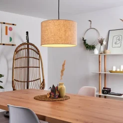 Lampes En Tissu-hofstein Suspension Shiburg Bois clair, 1 lumière