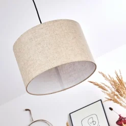 Lampes En Tissu-hofstein Suspension Shiburg Bois clair, 1 lumière