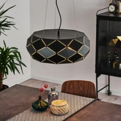 hofstein Suspension Shouver Noir, 3 lumières