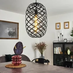 Lampes Vintages & Rétros-hofstein Suspension Shupá Noir, 1 lumière