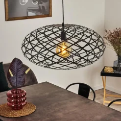 Lampes Vintages & Rétros-hofstein Suspension Shupá Noir, 1 lumière