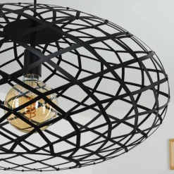 Lampes Vintages & Rétros-hofstein Suspension Shupá Noir, 1 lumière