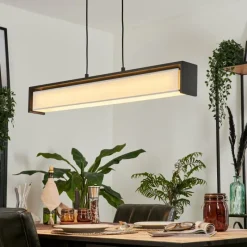 hofstein Suspension Siders LED Noir, 1 lumière, Changeur de couleurs