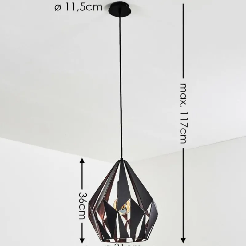 Luminaires Orientaux-hofstein Suspension Situk Cuivre, Noir, 1 lumière