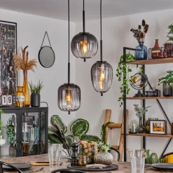 hofstein Suspension Skiatook Noir, 3 lumières