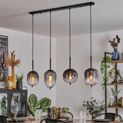 hofstein Suspension Skiatook Noir, 4 lumières