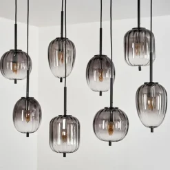 hofstein Suspension Skiatook Noir, 8 lumières