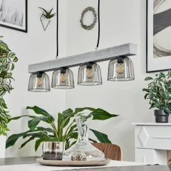 hofstein Suspension Skovde Argenté, 4 lumières