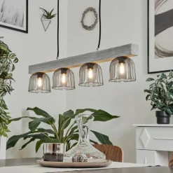 hofstein Suspension Skovde Argenté, 4 lumières