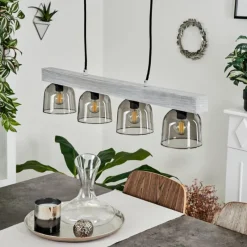 hofstein Suspension Skovde Argenté, 4 lumières