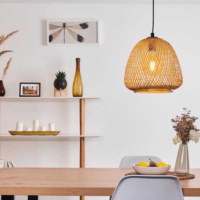 Style Boho-Chic-hofstein Suspension Solera Noir, 1 lumière