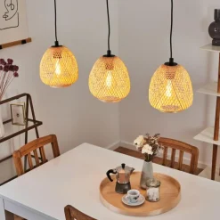 Style Boho-Chic-hofstein Suspension Solera Noir, 3 lumières