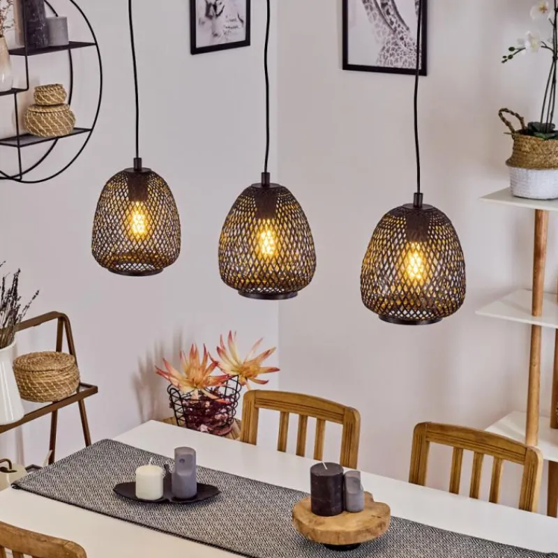 hofstein Suspension Solera Noir, 3 lumières