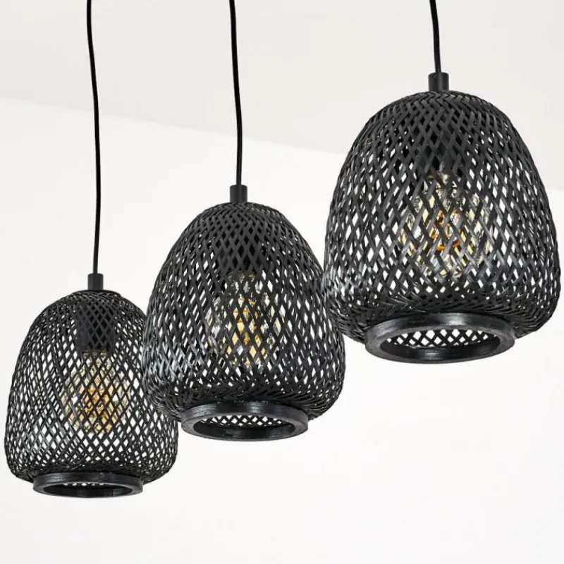 hofstein Suspension Solera Noir, 3 lumières