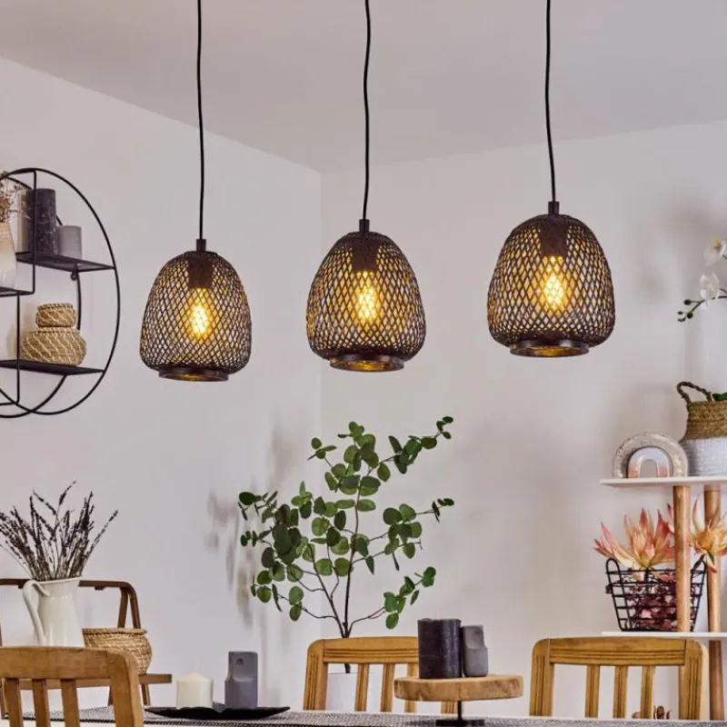 hofstein Suspension Solera Noir, 3 lumières