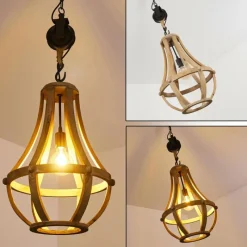 Luminaires Rustiques-hofstein Suspension Sonderjylland Bois clair, 1 lumière