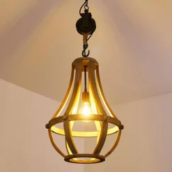 Luminaires Rustiques-hofstein Suspension Sonderjylland Bois clair, 1 lumière