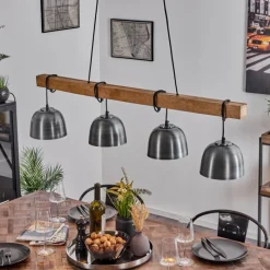 Luminaires Scandinaves-hofstein Suspension Sontey Écru, Noir, 4 lumières