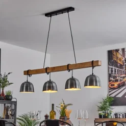 Luminaires Scandinaves-hofstein Suspension Sontey Écru, Noir, 4 lumières