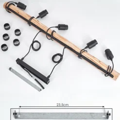 Luminaires Scandinaves-hofstein Suspension Soungou Écru, Noir, 5 lumières