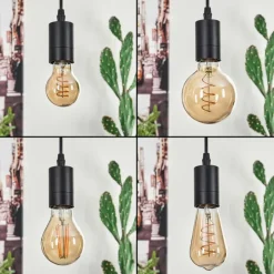 Luminaires Scandinaves-hofstein Suspension Soungou Écru, Noir, 4 lumières