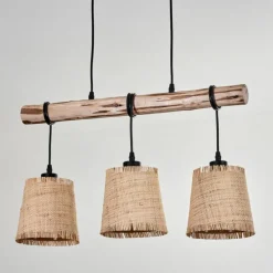 Luminaires Scandinaves-hofstein Suspension Soungou Écru, Noir, 3 lumières