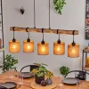 Lampes En Tissu-hofstein Suspension Soungou Écru, Noir, 5 lumières