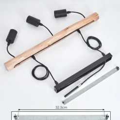 Luminaires Scandinaves-hofstein Suspension Soungou Écru, Noir, 3 lumières