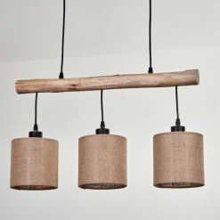 Lampes En Tissu-hofstein Suspension Soungou Écru, Noir, 3 lumières