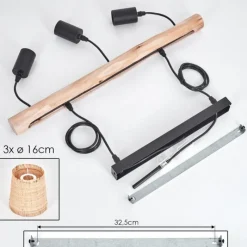 Luminaires Scandinaves-hofstein Suspension Soungou Écru, Noir, 3 lumières