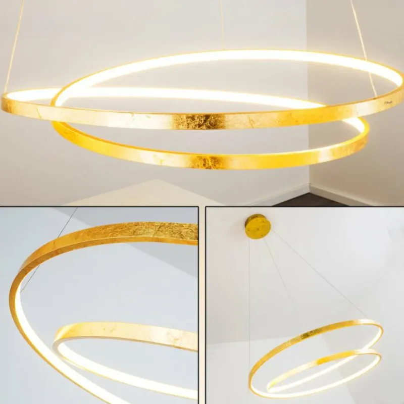 Lampes Dorées-hofstein Suspension Stalon LED Or, 1 lumière