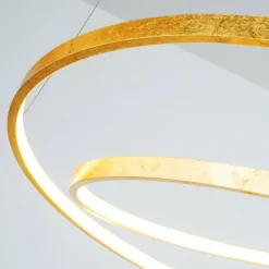 Lampes Dorées-hofstein Suspension Stalon LED Or, 1 lumière