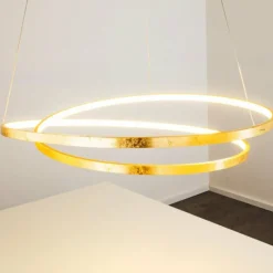 Lampes Dorées-hofstein Suspension Stalon LED Or, 1 lumière