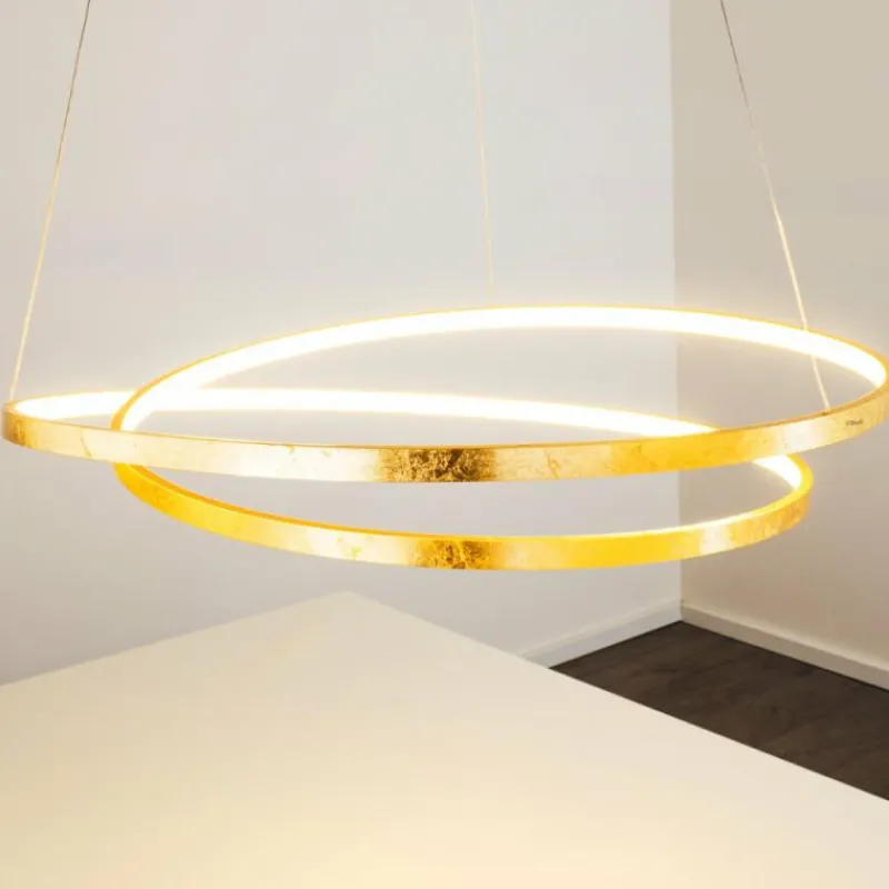 Lampes Dorées-hofstein Suspension Stalon LED Or, 1 lumière