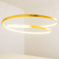 Lampes Dorées-hofstein Suspension Stalon LED Or, 1 lumière