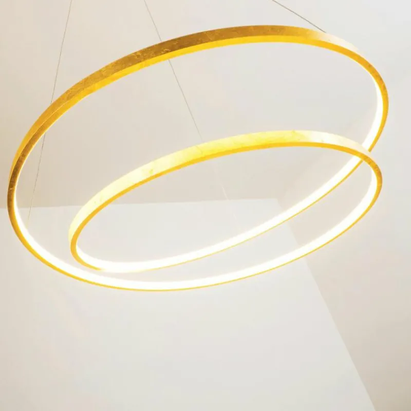 Lampes Dorées-hofstein Suspension Stalon LED Or, 1 lumière