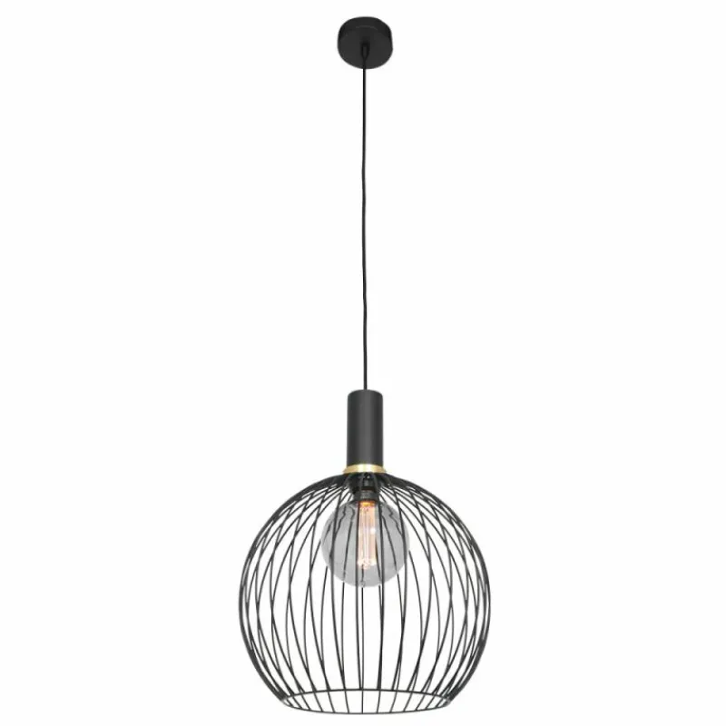 Lampes Dorées-Luminaires Steinhauer Suspension Steinhauer Aureole Noir, 1 lumière