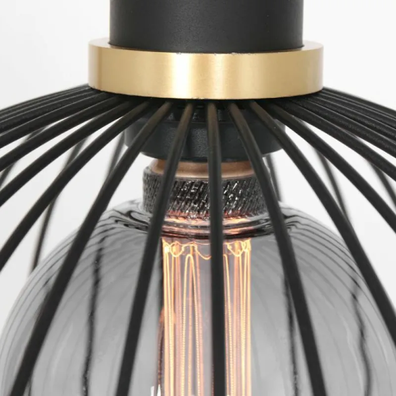 Lampes Dorées-Luminaires Steinhauer Suspension Steinhauer Aureole Noir, 1 lumière