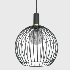 Lampes Dorées-Luminaires Steinhauer Suspension Steinhauer Aureole Noir, 1 lumière