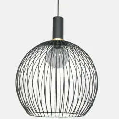 Lampes Dorées-Luminaires Steinhauer Suspension Steinhauer Aureole Noir, 1 lumière