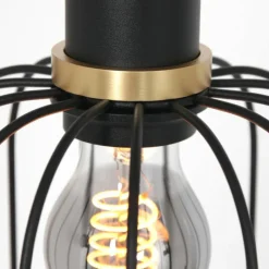 Lampes Dorées-Luminaires Steinhauer Suspension Steinhauer Aureole Noir, 1 lumière