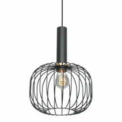 Lampes Dorées-Luminaires Steinhauer Suspension Steinhauer Aureole Noir, 1 lumière