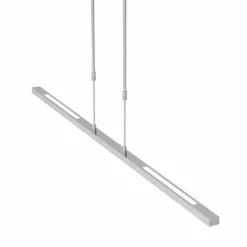Luminaires Steinhauer Suspension Steinhauer Bande LED Acier brossé, 3 lumières