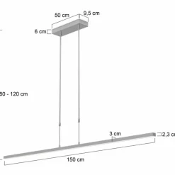 Luminaires Steinhauer Suspension Steinhauer Bande LED Acier brossé, 3 lumières* Éclairage Led