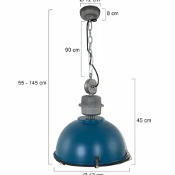 Luminaires Steinhauer Suspension Steinhauer Bikkel Bleu, 1 lumière