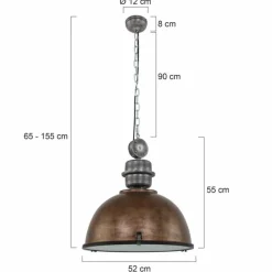 Luminaires Steinhauer Suspension Steinhauer Bikkel XXL Brun, 1 lumière